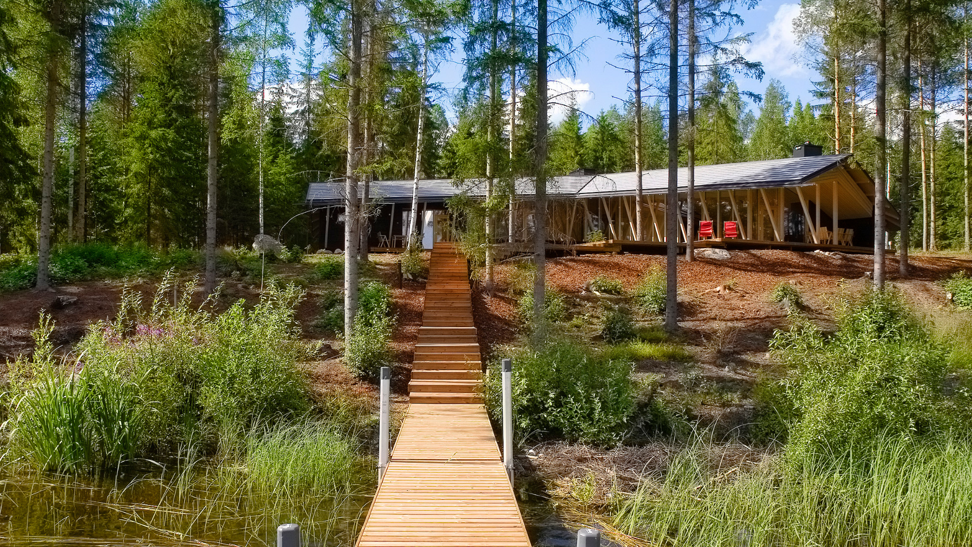 Rantahuvila laiturilta